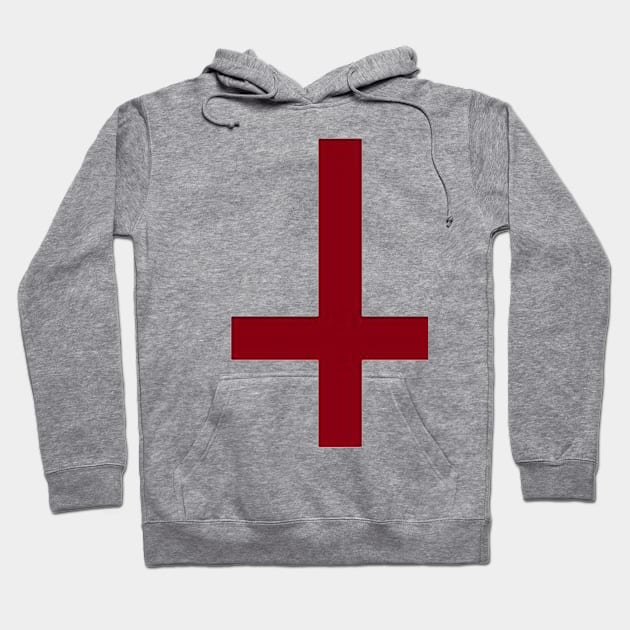 Upside Down Cross Hoodie by CelestialTees